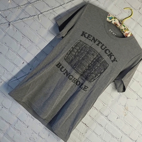KY for KY Kentucky Bunghole Bourbon Barrel Gray Tee Tshirt Womens Size Small - Picture 8 of 13